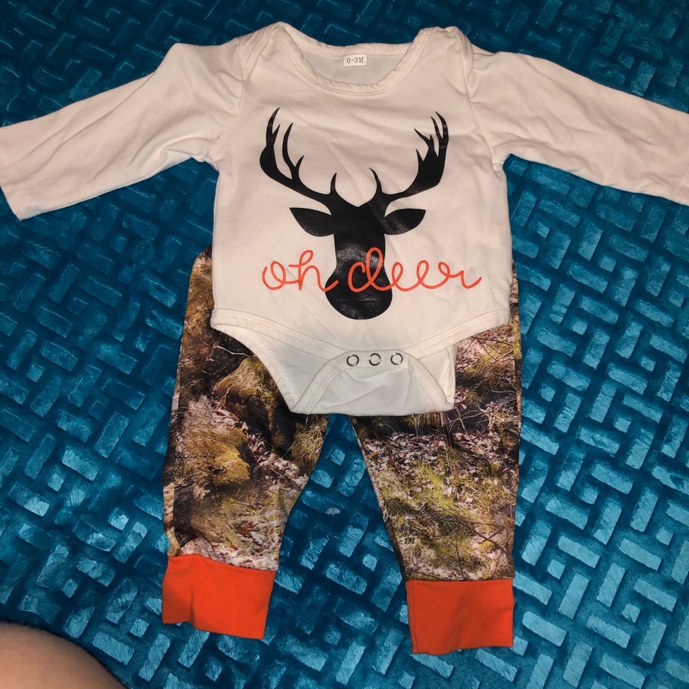 Oh deer camo outfit set